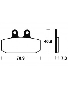 Plaquettes de frein TECNIUM Scooter organique - ME88 2
