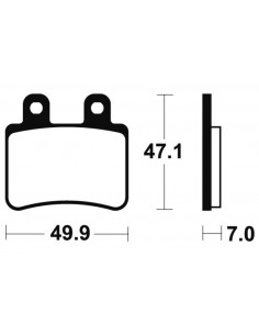 Plaquettes de frein TECNIUM Scooter organique - ME273 2
