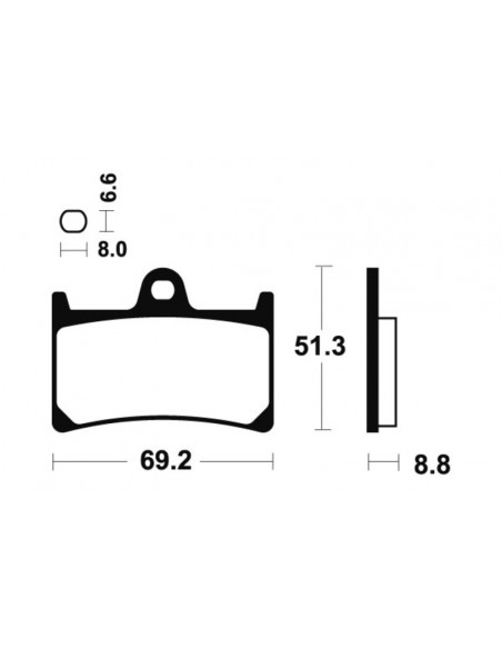 Plaquettes de frein TECNIUM Scooter organique - ME134