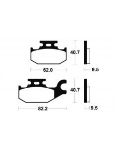 Plaquettes de frein TECNIUM Scooter organique - ME254 2
