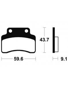 Plaquettes de frein TECNIUM Scooter organique - ME223 2