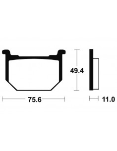 Plaquettes de frein TECNIUM route organique - MA33 2