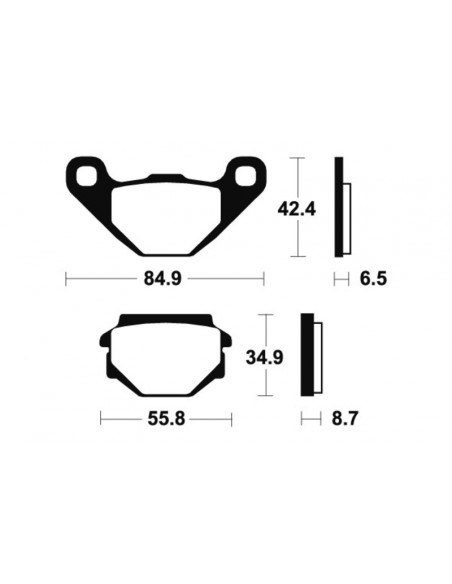 Plaquettes de frein TECNIUM Scooter organique - ME151