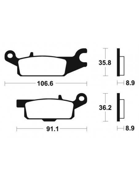 Plaquettes de frein TECNIUM MX/Quad métal fritté - MO352