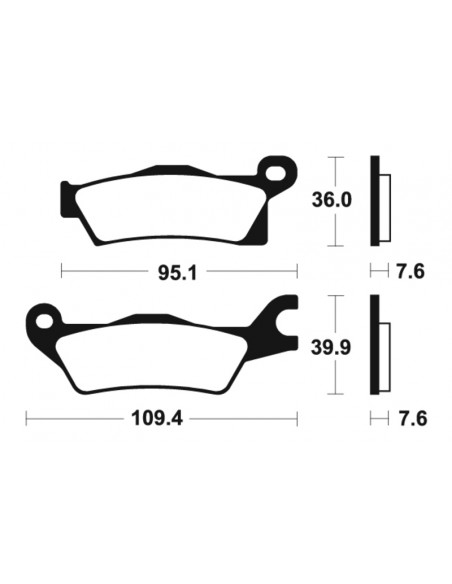 Plaquettes de frein TECNIUM MX/Quad métal fritté - MO411