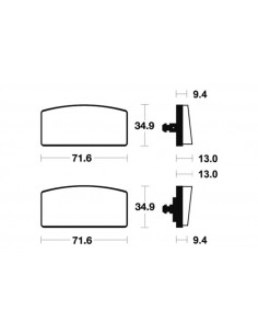 Plaquettes de frein TECNIUM route organique - MA20 2