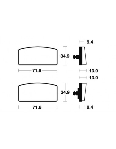 Plaquettes de frein TECNIUM route organique - MA20