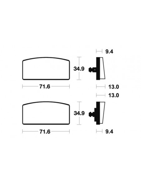 Plaquettes de frein TECNIUM route organique - MA20