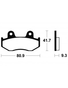 Plaquettes de frein TECNIUM Performance métal fritté - MR209 2
