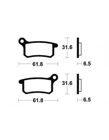 Plaquettes de frein TECNIUM Racing MX/Quad métal fritté - MOR283
