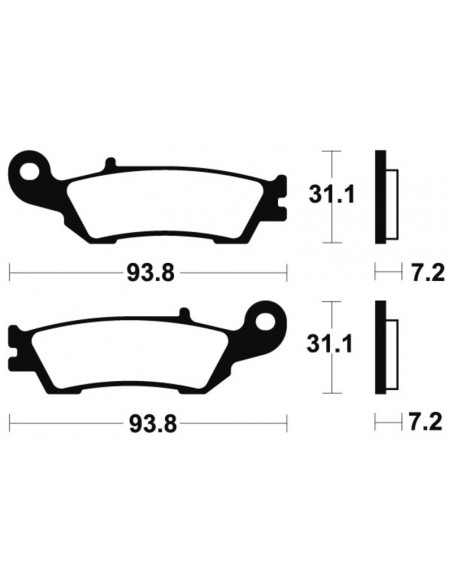Plaquettes de frein TECNIUM MX/Quad métal fritté - MO340