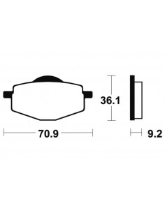 Plaquettes de frein TECNIUM Performance métal fritté - MR75 2