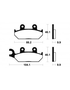 Plaquettes de frein TECNIUM Scooter organique - ME150 2
