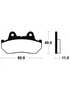 Plaquettes de frein TECNIUM Performance métal fritté - MR42 2