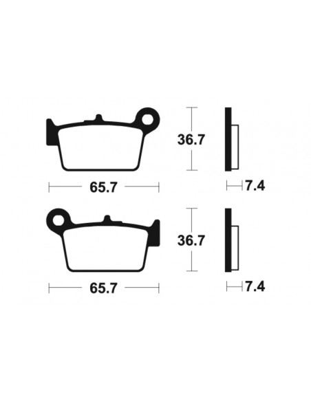 Plaquettes de frein TECNIUM route organique - MA361