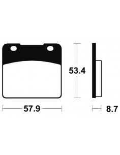 Plaquettes de frein TECNIUM Performance métal fritté - MF77 2
