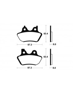 Plaquettes de frein TECNIUM route organique - MA326 2
