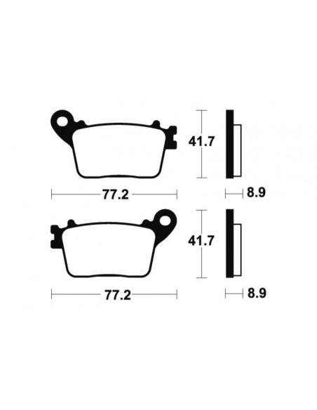 Plaquettes de frein TECNIUM Performance métal fritté - MR334