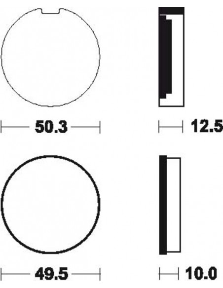 Plaquettes de frein TECNIUM route organique - MA3