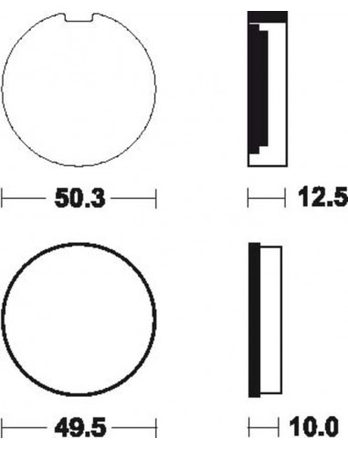 Plaquettes de frein TECNIUM route organique - MA3
