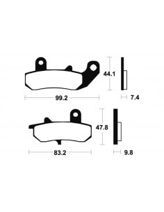 Plaquettes de frein TECNIUM Performance métal fritté - MR135 2