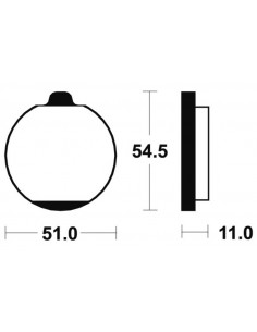Plaquettes de frein TECNIUM route organique - MA30 2