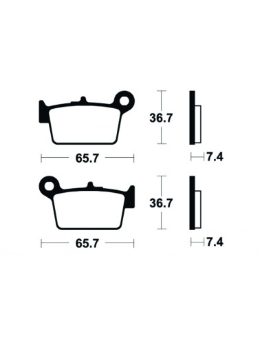 Plaquettes de frein TECNIUM Scooter organique - ME361