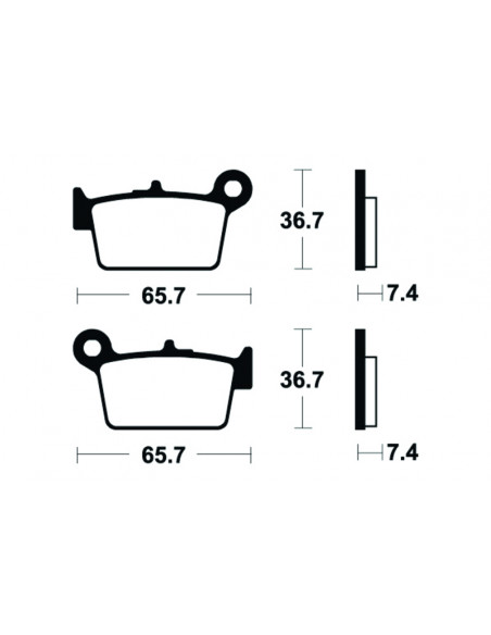 Plaquettes de frein TECNIUM Scooter organique - ME361