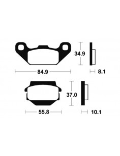 Plaquettes de frein TECNIUM MX/Quad métal fritté - MO91 2