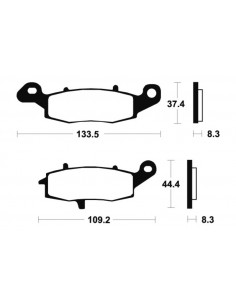 Plaquettes de frein TECNIUM Performance métal fritté - MR204 2