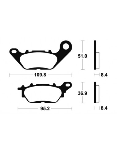 Plaquettes de frein TECNIUM Scooter organique - ME358