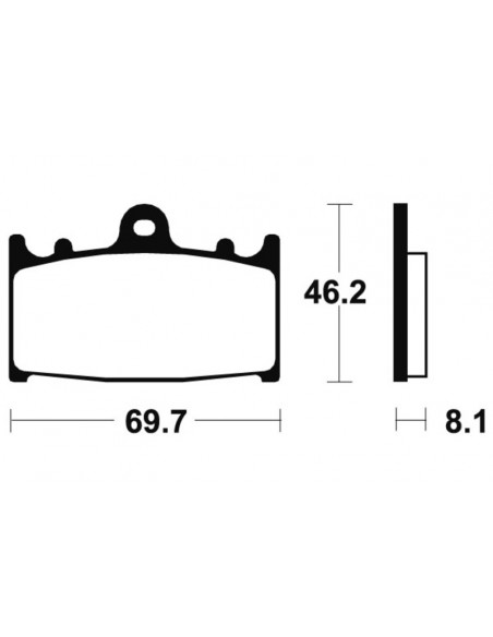 Plaquettes de frein TECNIUM Racing métal fritté carbone - MCR131