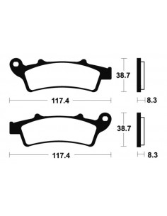 Plaquettes de frein TECNIUM Scooter organique - ME261 2