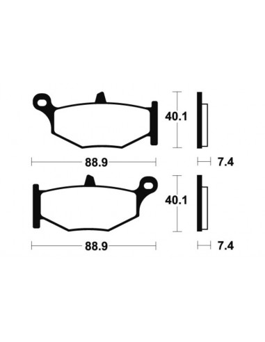 Plaquettes de frein TECNIUM route organique - MA333