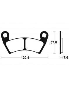 Plaquettes de frein TECNIUM MX/Quad métal fritté - MO397 2