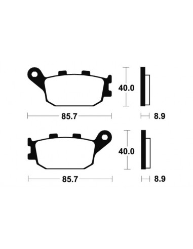 Plaquettes de frein TECNIUM Scooter organique - ME157