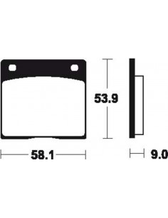Plaquettes de frein TECNIUM route organique - MA12 2
