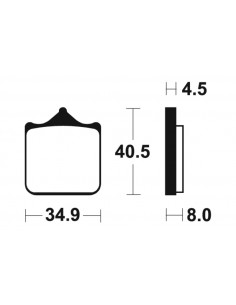 Plaquettes de frein TECNIUM Racing métal fritté carbone - MCR370 2