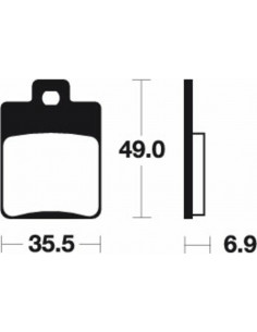 Plaquettes de frein TECNIUM Scooter organique - ME224 2