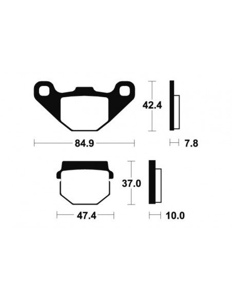 Plaquettes de frein TECNIUM Scooter organique - ME48 Plaquettes de frein TECNIUM Scooter organique - ME48