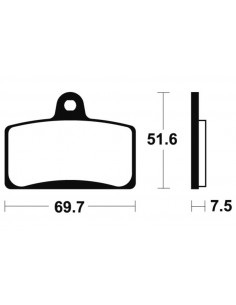 Plaquettes de frein TECNIUM Maxi Scooter métal fritté - MSS321 2