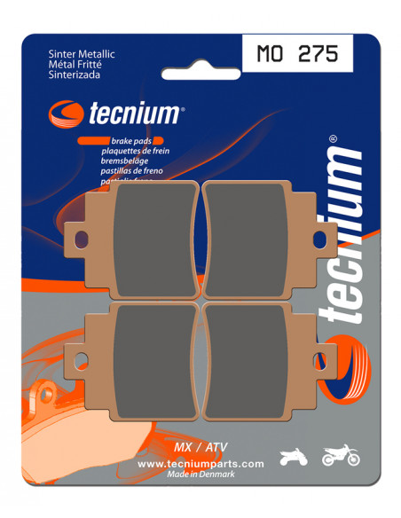Plaquettes de frein TECNIUM MX/Quad métal fritté - MO275