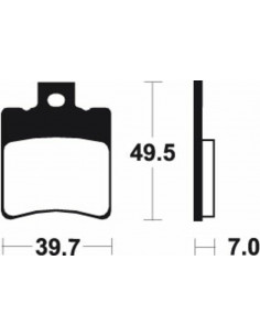 Plaquettes de frein TECNIUM Scooter organique - ME225 2