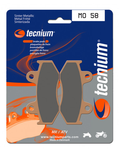 Plaquettes de frein TECNIUM MX/Quad métal fritté - MO58
