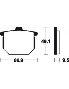 Plaquettes de frein TECNIUM route organique - MA17 2