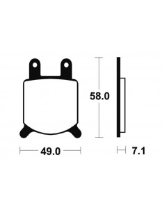 Plaquettes de frein TECNIUM route organique - MA60 2