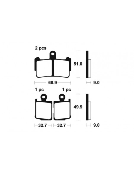 Plaquettes de frein TECNIUM Performance métal fritté - MF369