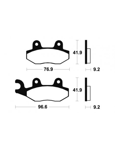 Plaquettes de frein TECNIUM Scooter organique - ME213