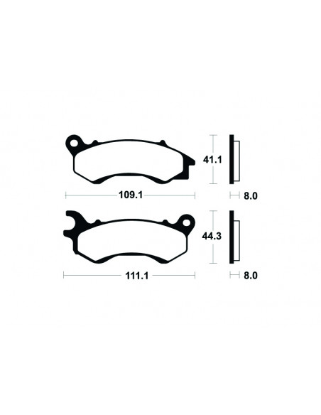 Plaquettes de frein TECNIUM Scooter organique - ME373