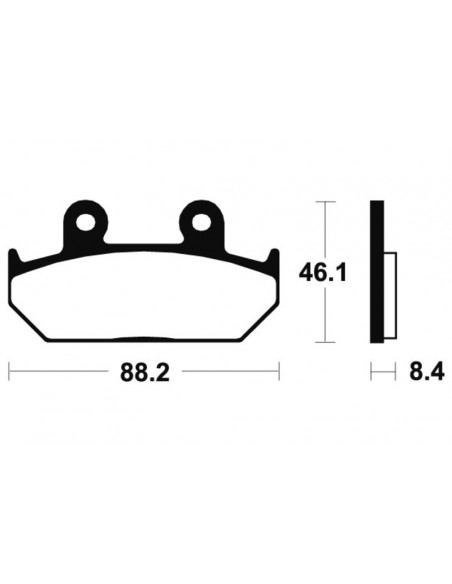 Plaquettes de frein TECNIUM Performance métal fritté - MF100
